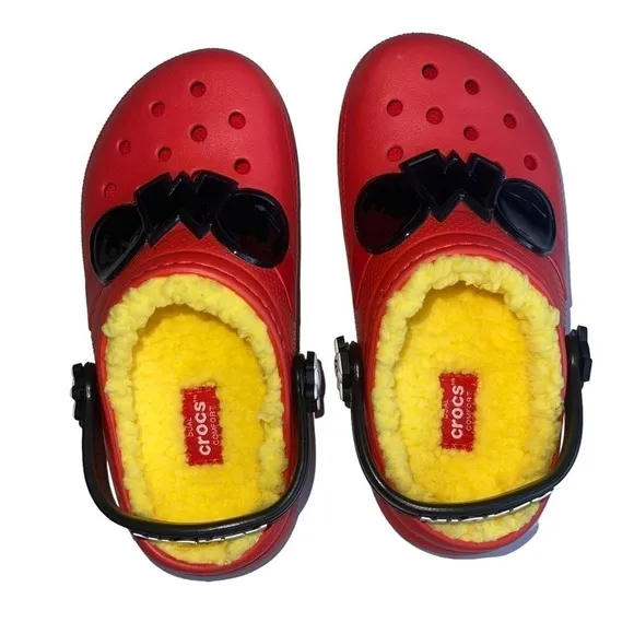 Crocs kids Size 13 Classic Lined Disney Mickey Mouse Clog sandals