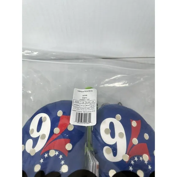 Crocs NBA Philadelphia 76ers Classic Clogs Mens Size 12 208901-100 BRAND NEW
