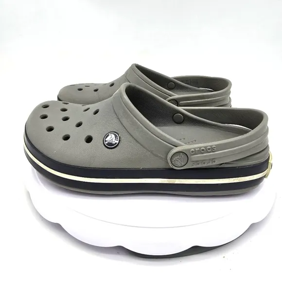 Crocs Shoes Junior 6 Crocband II Gray Clogs Charcoal