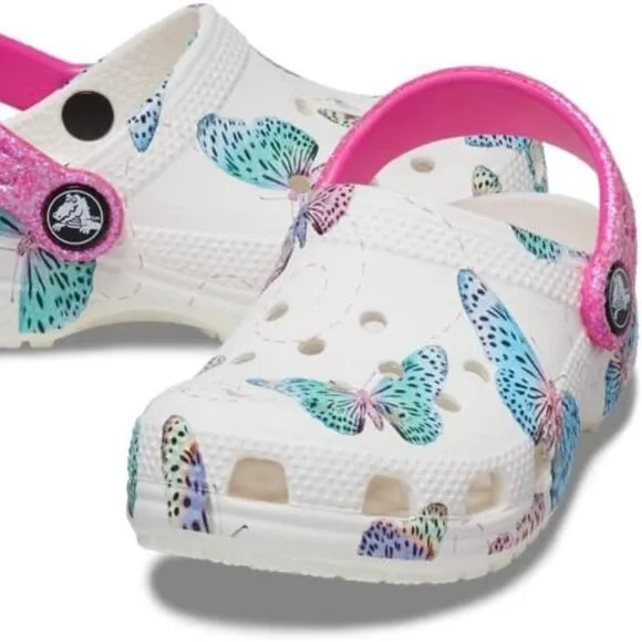 Crocs Unisex-Child Classic Butterfly Clog Toddler 4