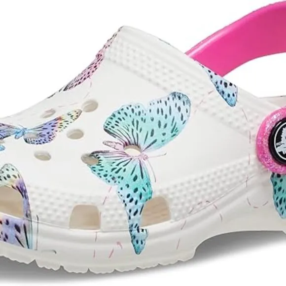 Crocs Unisex-Child Classic Butterfly Clog Toddler 4