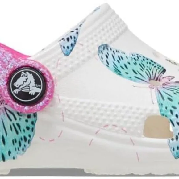 Crocs Unisex-Child Classic Butterfly Clog Toddler 4