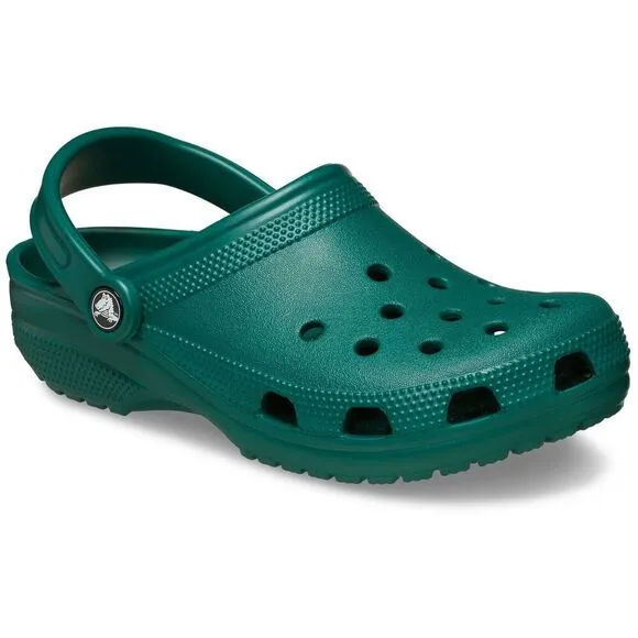 Crocs Classic 10001-302 Clogs Men's Emerald Green Slip On Comfort Shoes FD630