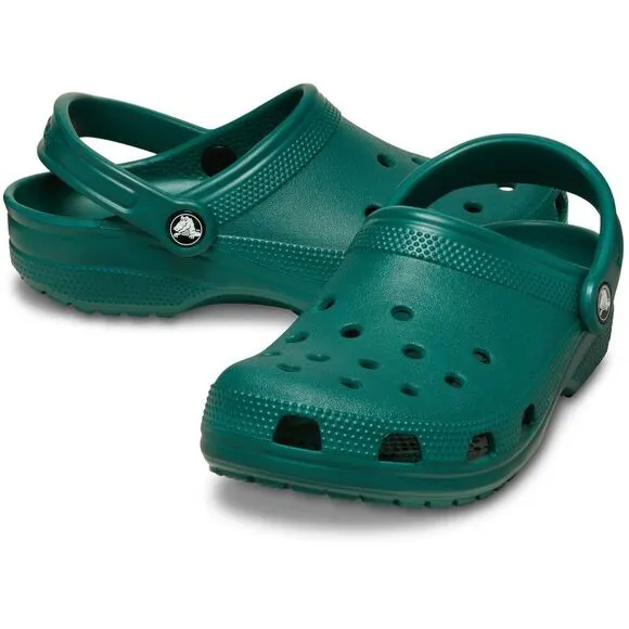 Crocs Classic 10001-302 Clogs Men's Emerald Green Slip On Comfort Shoes FD630