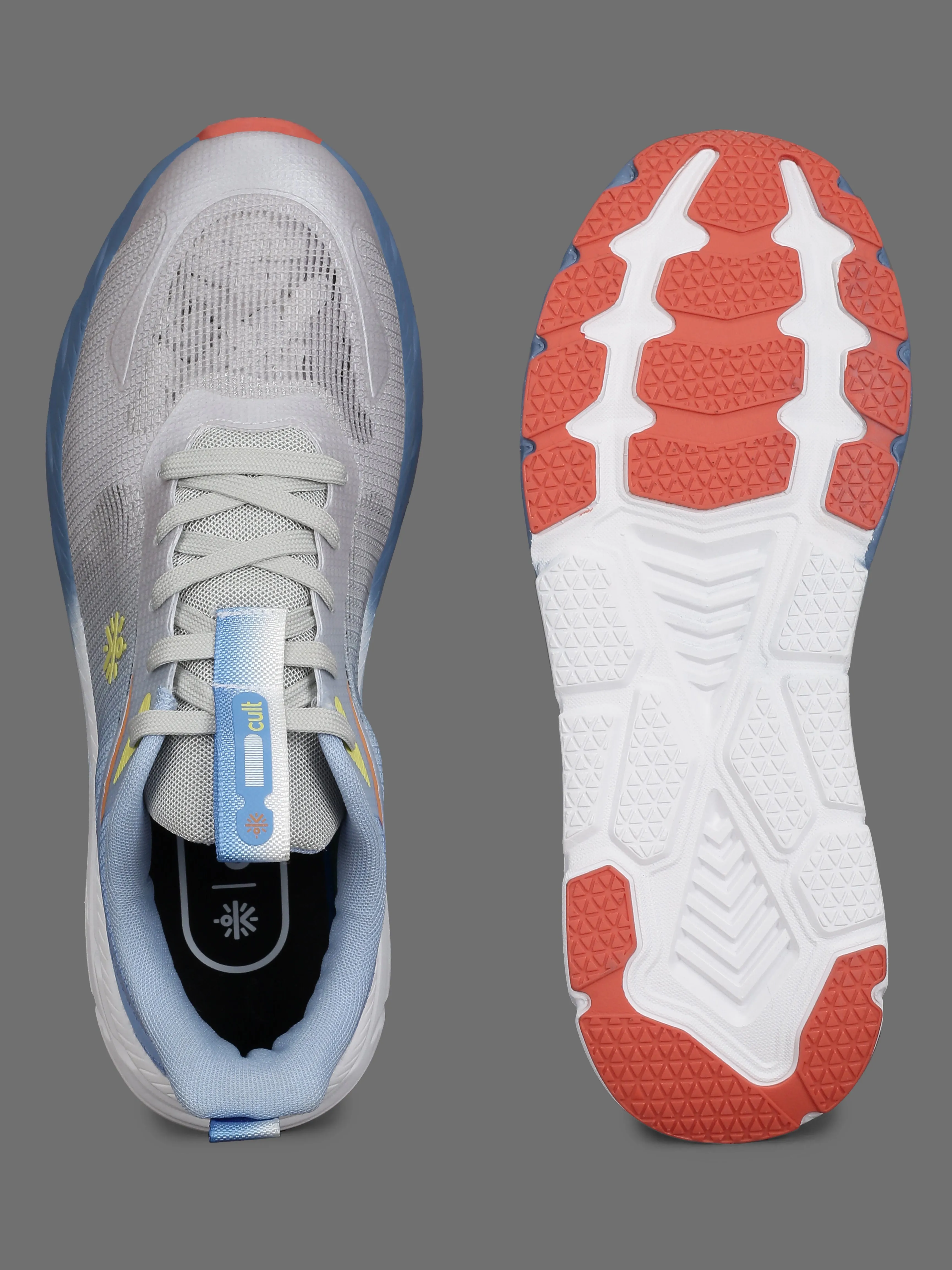 cult Men's Fortis Running Shoes - Grey & Blue