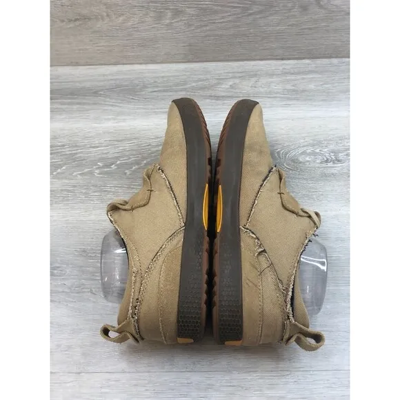 Cushe Lax UM01438 Men 11 Brown Canvas LaceUp Round Toe Comfy Casual Sneaker Shoe