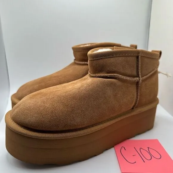 CUSHIONAIRE Women's Genuine Suede pull platform boot  Memory Foam 7 WIDE CHESTNU