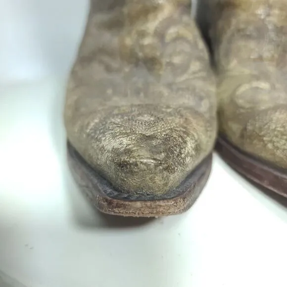 Dan Post El Paso Womens Western Boots Sz 7.5 M Brown Leather Cowgirl DP3247
