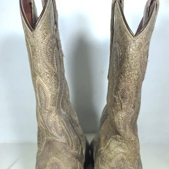 Dan Post El Paso Womens Western Boots Sz 7.5 M Brown Leather Cowgirl DP3247