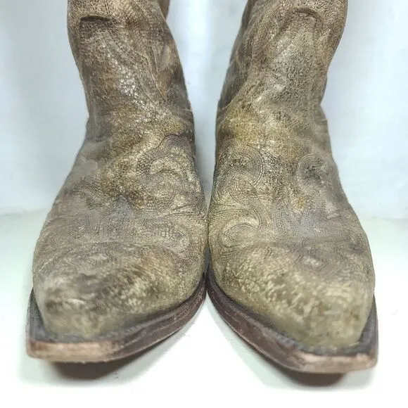 Dan Post El Paso Womens Western Boots Sz 7.5 M Brown Leather Cowgirl DP3247