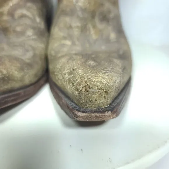 Dan Post El Paso Womens Western Boots Sz 7.5 M Brown Leather Cowgirl DP3247