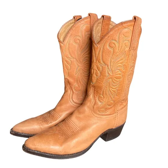 Dan Post Tan Soft Leather Western Boots