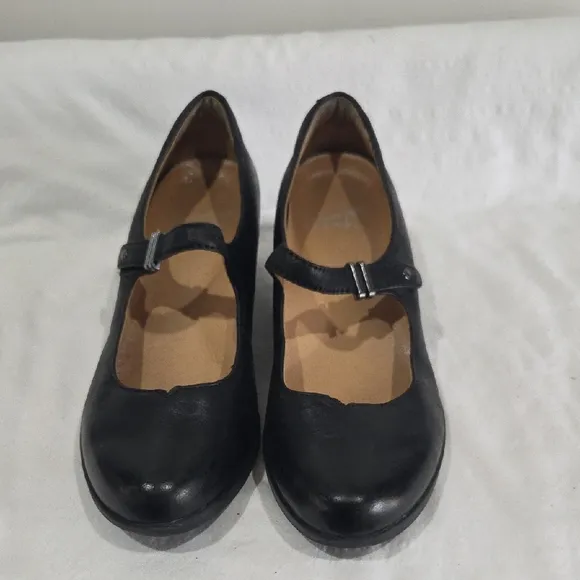 Dankso Leather Classic Black Mary Jane Women's Shoes Size 8.5