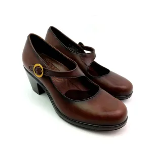 Dansko Becca Womens Size EU 40 US 9.5-10 Brown Leather Mary Jane 3&quot; Clog Shoes