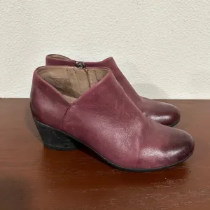 Dansko Burgundy Ombré Toe Leather Ankle Boots Size 38