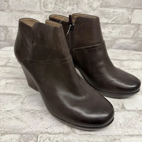 Dansko Miley Brown Boots Bootie Women’s 41-10.5-11 Brown Leather NEW