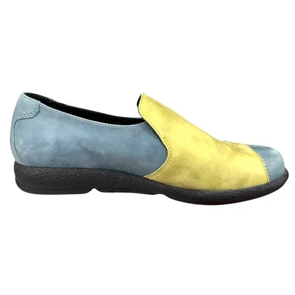 Dansko Women’s Geneva Blue Yellow Leather Oxford Size 38 US 7.5/8