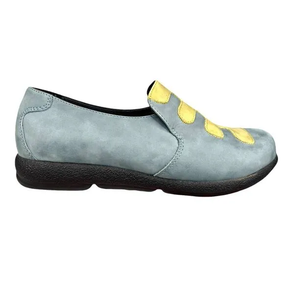 Dansko Women’s Geneva Blue Yellow Leather Oxford Size 38 US 7.5/8