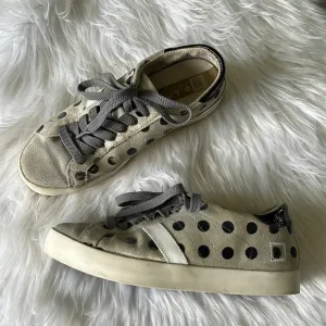 D.A.T.E premium sneakers suede leather polka dot shoe size 7