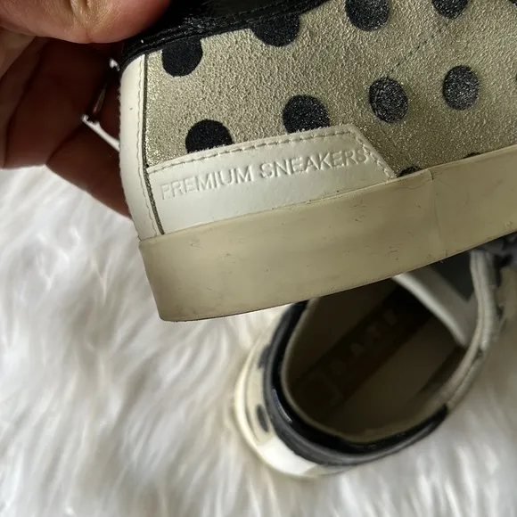 D.A.T.E premium sneakers suede leather polka dot shoe size 7