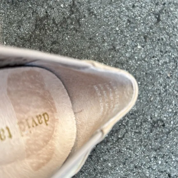 David Tate genuine leather tan Shoes, block heel size 8