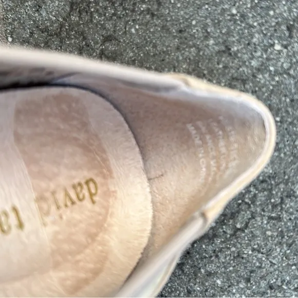 David Tate genuine leather tan Shoes, block heel size 8