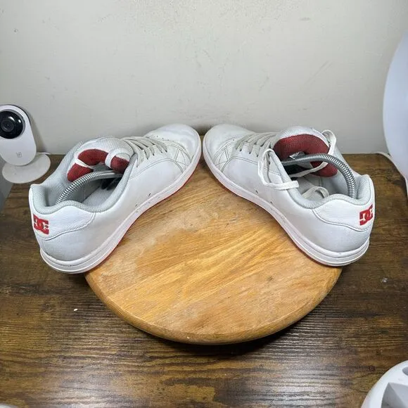 DC Gaveler Skate White Shoes Vintage Rare Sneakers Slip On Mens‎ Size 10