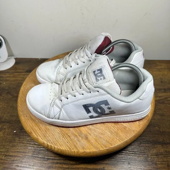 DC Gaveler Skate White Shoes Vintage Rare Sneakers Slip On Mens‎ Size 10