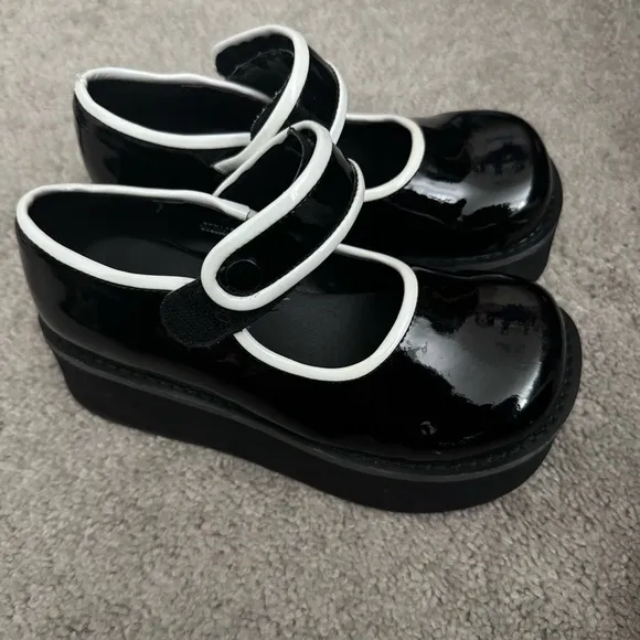 Demonia Platform Mary Jane Shoes Goth Punk Lolita Kawaii Size 6