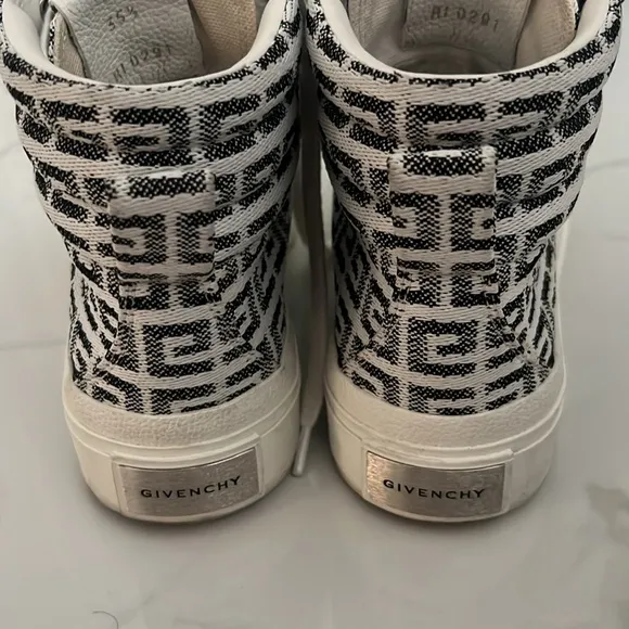 Designer High-Top Sneakers in Black and White
