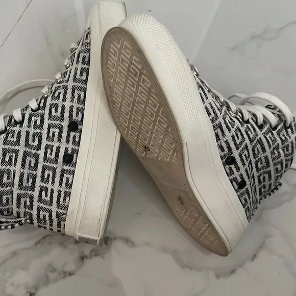 Designer High-Top Sneakers in Black and White