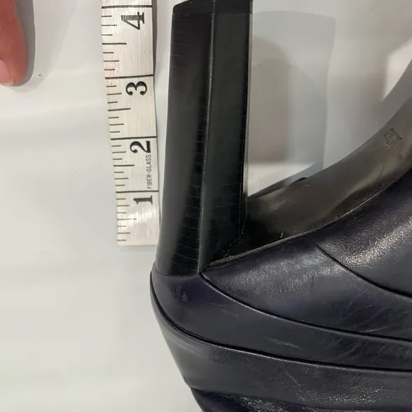 Diane Von Furstenburg DVF Blue Leather Knee Boots Sz. 8.5