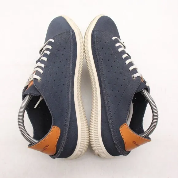 DIESEL Dyneckt S- Naptik  Men’s Size EU 39 Blue Suede Leather Lace Sneakers