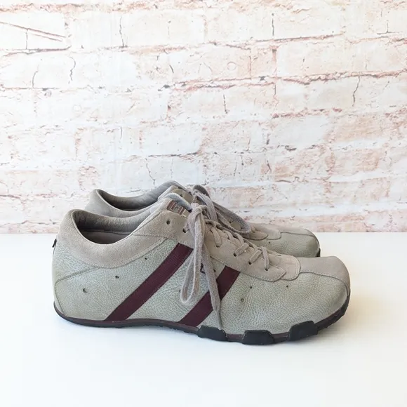 Diesel Gray and Brown Sneakers with Suede and Leather