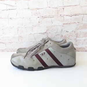 Diesel Gray and Brown Sneakers with Suede and Leather
