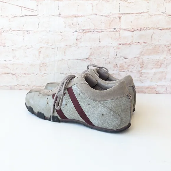 Diesel Gray and Brown Sneakers with Suede and Leather