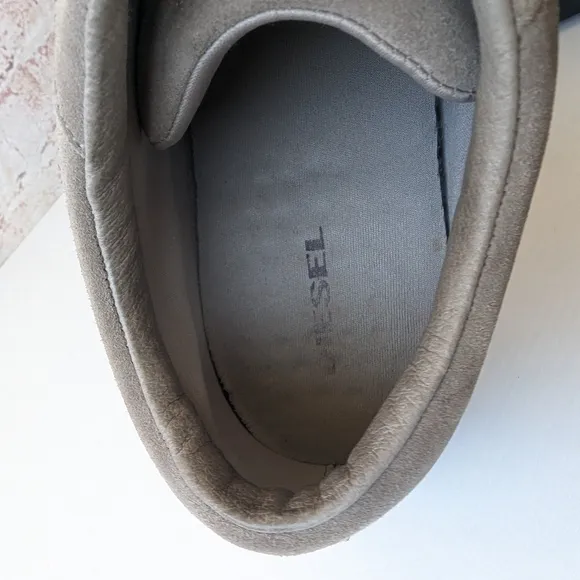 Diesel Gray and Brown Sneakers with Suede and Leather