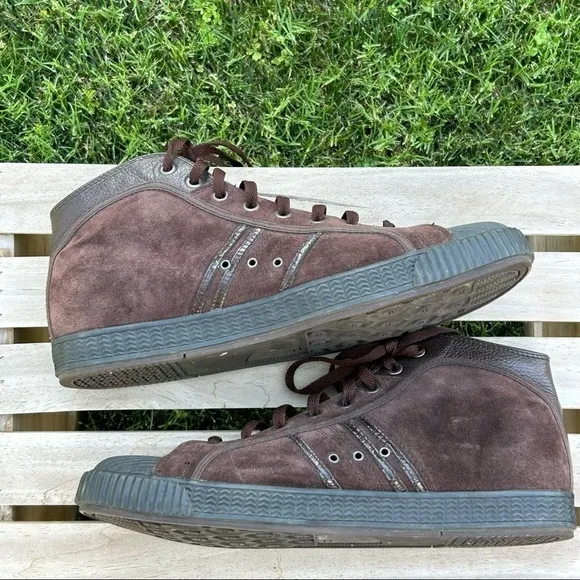 Diesel Leather &amp; Suede Lace-Up Hightop Chucks Sneakers | Size 13
