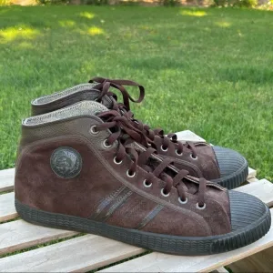 Diesel Leather &amp; Suede Lace-Up Hightop Chucks Sneakers | Size 13