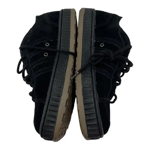 DIESEL LOW-TOP SNEAKERS WITH PLATFORM unisex black suede size M 6 W 7