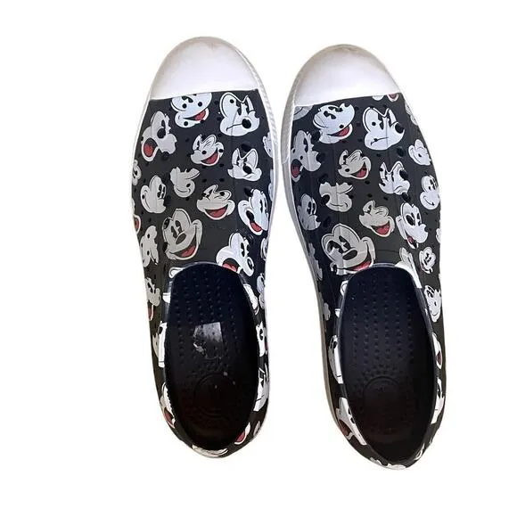 Disney Parks Native Jefferson Mickey Mouse Black Slip On Shoes