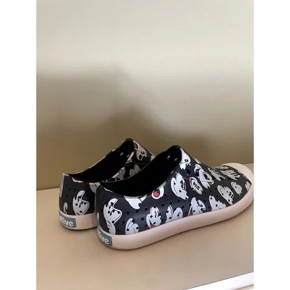 Disney Parks Native Jefferson Mickey Mouse Black Slip On Shoes