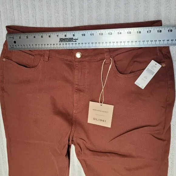 DL1961 Marianna Hewitt Bridget Cropped High Rise Instasculpt Boot Jeans 20W New