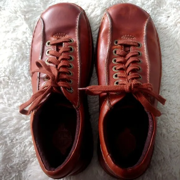 Doc Dr Martens Perry Brown Leather Casual Shoes Size US M 10