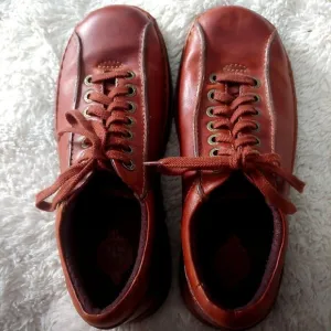 Doc Dr Martens Perry Brown Leather Casual Shoes Size US M 10