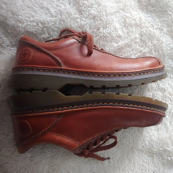 Doc Dr Martens Perry Brown Leather Casual Shoes Size US M 10