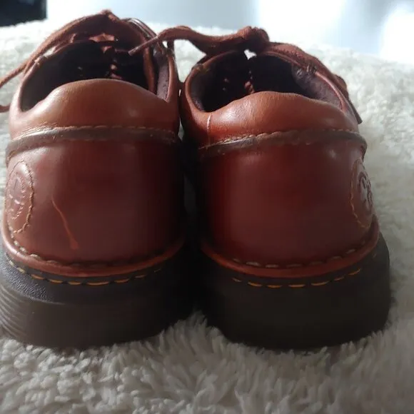 Doc Dr Martens Perry Brown Leather Casual Shoes Size US M 10