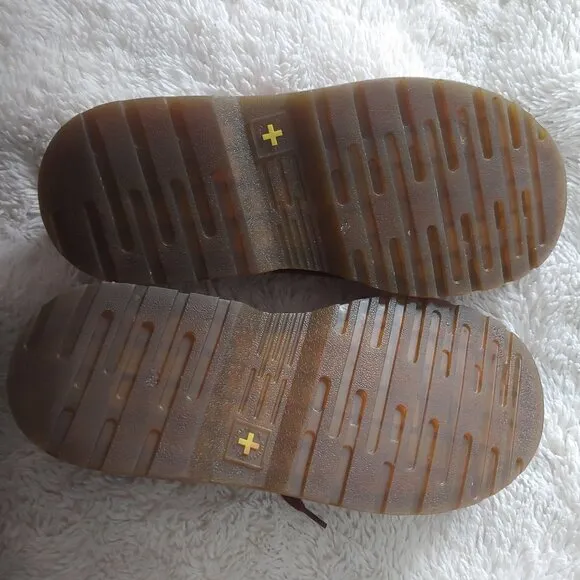 Doc Dr Martens Perry Brown Leather Casual Shoes Size US M 10