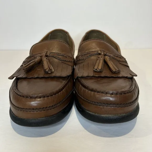 Dockers Sinclair Loafers Men's 13 Wide Brown Casual Shoes Leather Tassel Kiltie