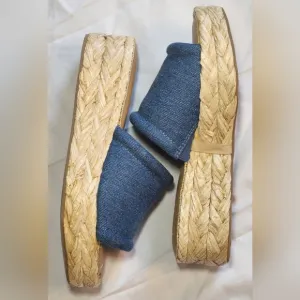 Dolce Vita Chavi platform‎ wedge sandal denim size 8.5